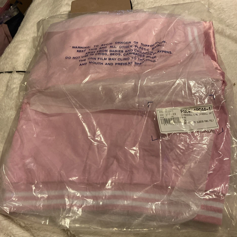 雅芳芭比娃娃和我棒球夹克,尺寸 6/6x,密封,含娃娃夹克 — 第 2/2 张图片