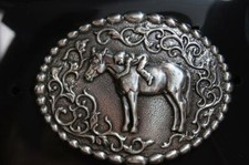 Nocona Blazin Roxx Girl Loving her Horse Belt Buckle 37672