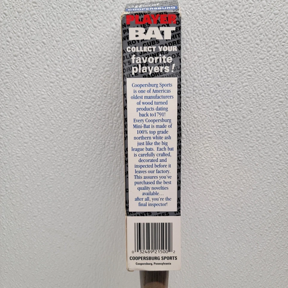 Atlanta Braves Chipper Jones Mini Baseball Bat Coopersburg Player Bat MLB - Image 3 of 4