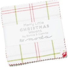 Moda MERRY LITTLE CHRISTMAS WOVENS Charm Pack 5-inch Precut Squares 42 pcs