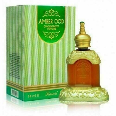 Rasasi Amber Ood Concentrated Perfume Oil 14ml Unisex Alcohol Free perfume.