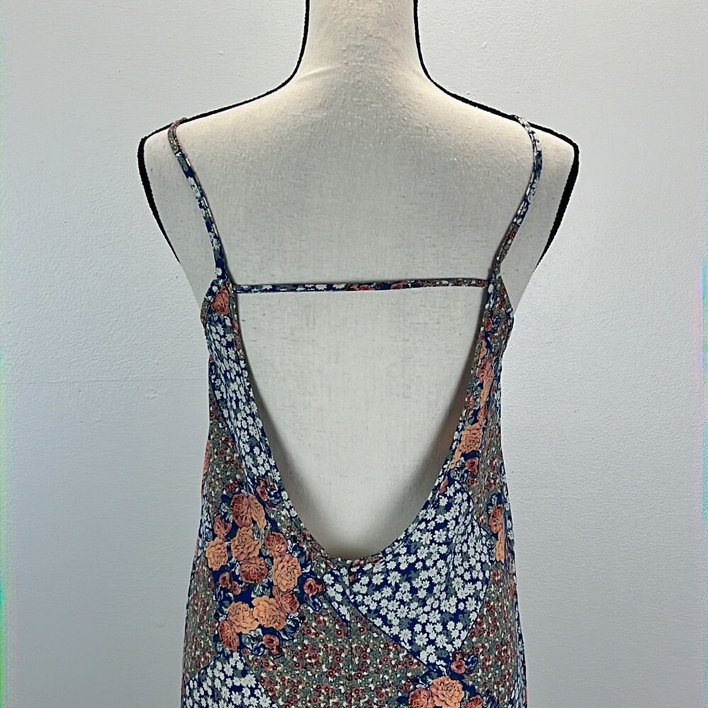 Oddy patchwork pattern high low cutout back maxi … - image 5