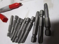 #3Phillips 1/4"Hex 1-15/16"OAL Extra Hard Power Bit QTY 10