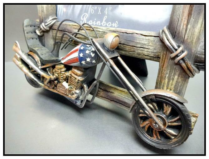 Biker Motorcycle Easy Rider Chopper Route 66 Picture Photo 6x4" Frame Decor Gift