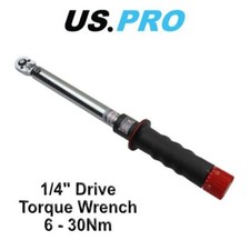 US PRO Tools 1/4dr Click Torque Ratchet Wrench 6 - 30Nm 6785