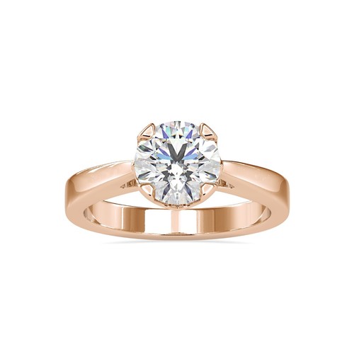 Stunning 1.20 Carats Round Certified VVS Lab Grown Engagement Ring 10k Gold - Picture 8 of 12