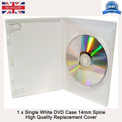 Einzelne weiße DVD 14 mm Wirbelsäulenhalter 1 Disc Neu Hochwertige Ersatzabdeckung SET