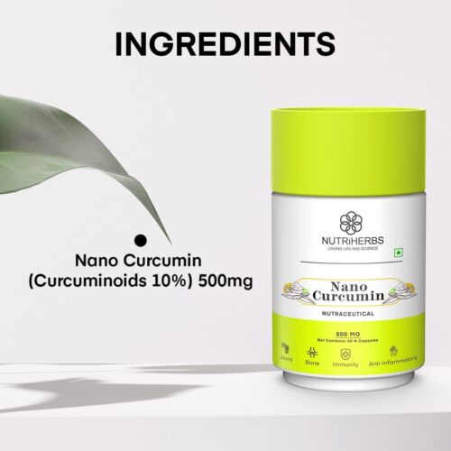 2X Nano Curcumina 500mg Con Extracto Puro De Cúrcuma Para Piel Y Cabello - 120 Cápsulas - Imagen 7 de 7
