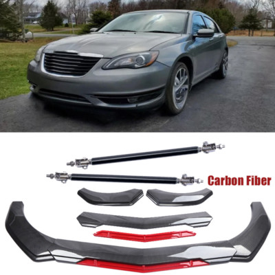 Front Bumper Lip Spoiler Splitter Carbon Fiber For Chrysler 200 300