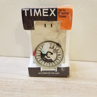 Vintage Timex 24 Hour Electric Timer In Original Package model 8501-002