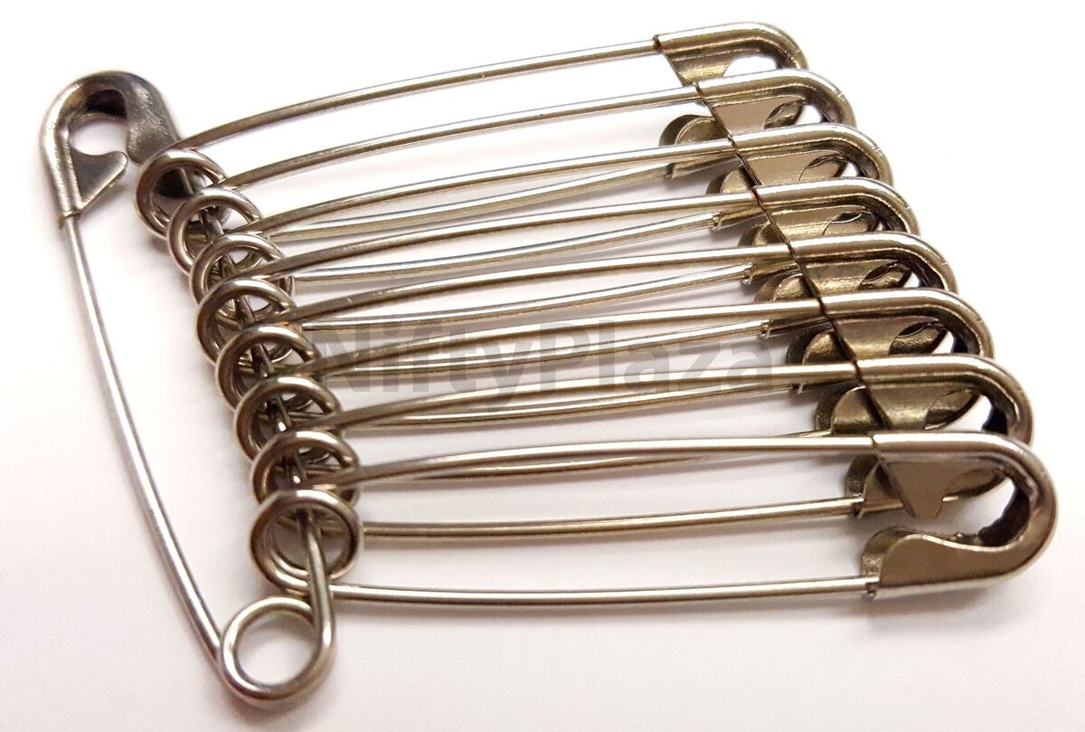 Extra Large 2 Safety Pins - Heavy Duty, Industrial Strength, Nickel  Plated, Rust Resistant (1440 Safety Pins)