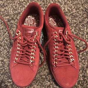 puma suede chain red