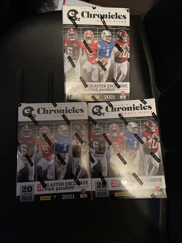 (3x) 2021 Panini Chronicles NFL Football Draft Picks Blaster Box Boxes Lot 3 NEW
