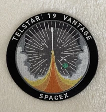 SPACEX EMPLOYEE ONLY PATCH. TELSTAR 19 VINTAGE . SPACEX F9-58 SATELLITE MISSION 