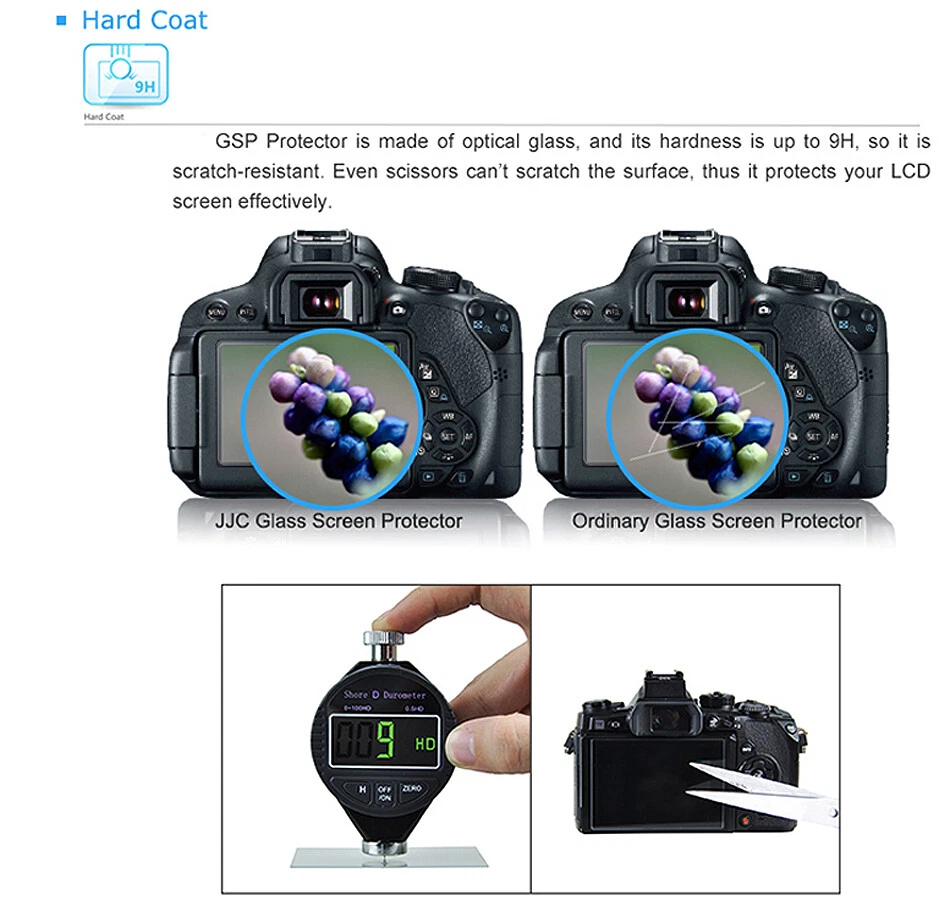 Протектор ЖК-дисплея закаленное стекло JJC + большие наглазники Ergo для Nikon Z6 Z7 Z6II Z7II - Изображение 4 из 4