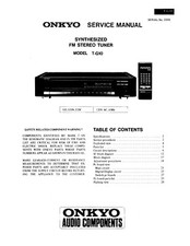 Servizio Manuale di Istruzioni per ONKYO T-G10