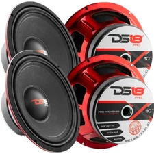 4x DS18 10" Midbass Speakers - PRO-X10MBASS 400W Rms 8-ohm Loudspeakers