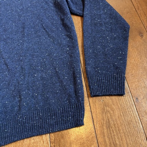 Mens Johnnie-O Essex 100% Cashmere 1/2 Zip Sweater Wake Blue JMSW1520 Sz M - Picture 6 of 12