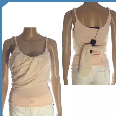 Massimo Rebecchi Maglia Donna Top Jersey Rosa Seta Taglia 40 Eu36 S Small