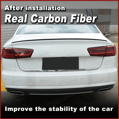 Alerón trasero de carbono para Audi A6 C7 2013-2018 borde de demolición alerón labio parte trasera - Imagen 2 de 12