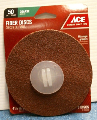ACE 4-1/2'' Fiber Discs, 50 Grit, 3 discs  (2494870) FS