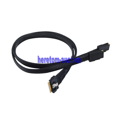 Slimline SAS Slim 4.0 SFF-8654 8i 74pin to Dual SFF-8087 Mini SAS Cable 50cm