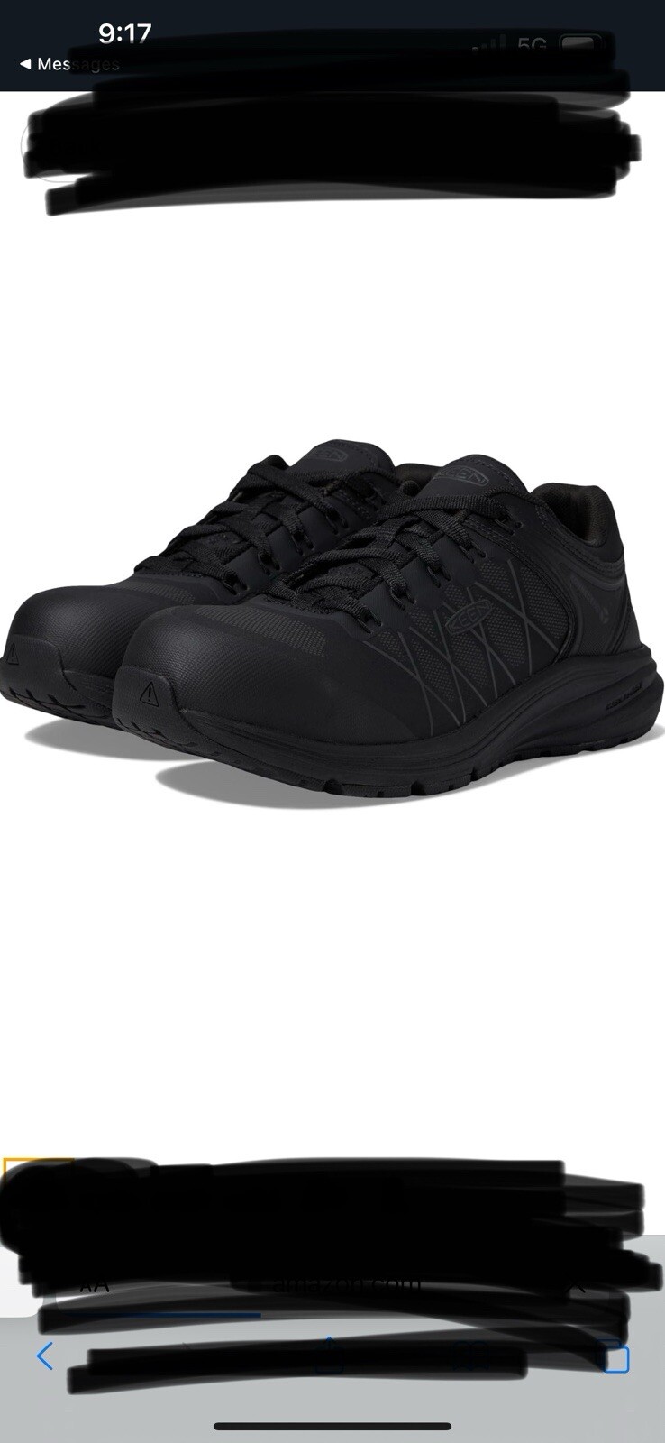 Scarpe da lavoro donna KEEN Utility Vista Energy punta composita 6 5 antiscivolo nuove con scatola