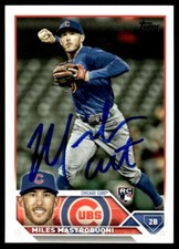 2023 Topps Baseball Miles Mastrobuoni RC Auto Chicago Cubs #592 Signed