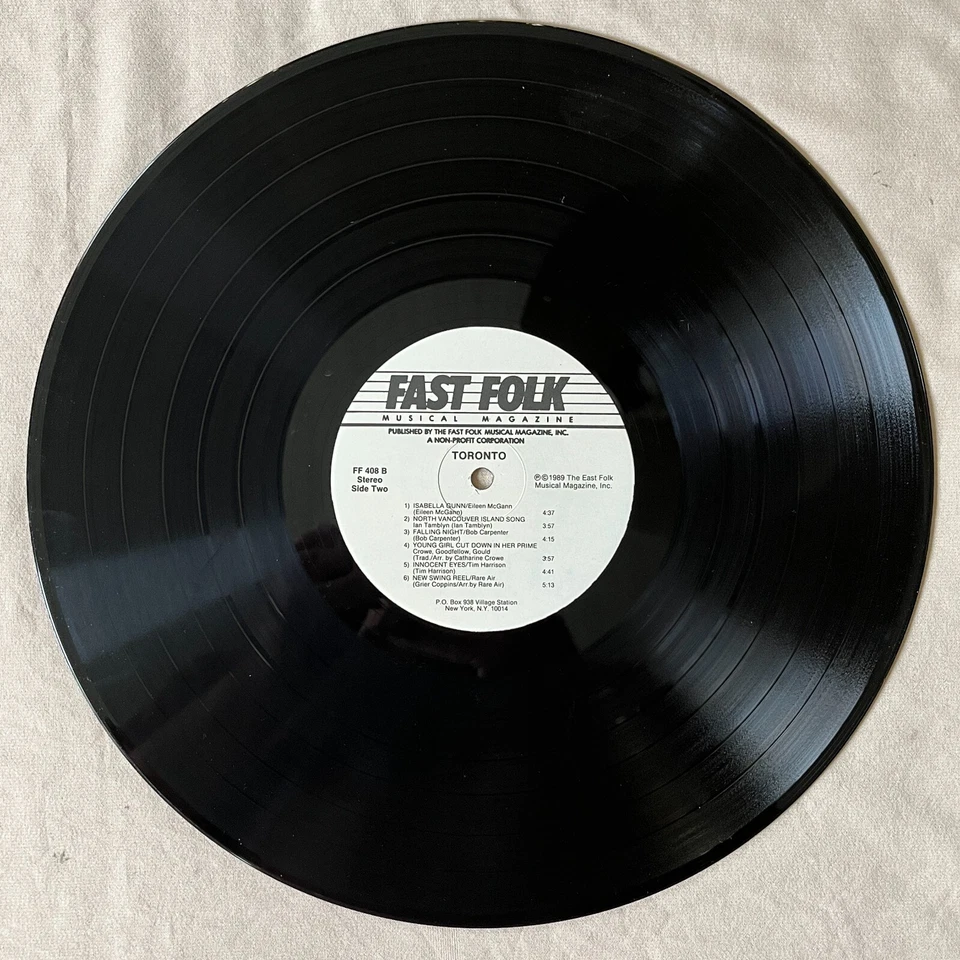 РАЗЛИЧНЫЕ Fast Folk: Торонто 1988 виниловая пластинка быстрый фолк музыкальный журнал FF 408 - VG + - Изображение 4 из 4