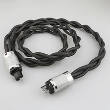 Preffair OCC Power Cable SilverPlated US EU Schuko Audio Main Power Supply Cable