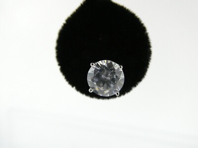 BS Sterling Silver Round Cut Crystal Stud Earrings 925 2.4