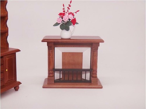 Casa de Muñecas Miniatura Mueble Caoba Chimenea Modelo 1:12 Decoración Sala - Imagen 10 de 12