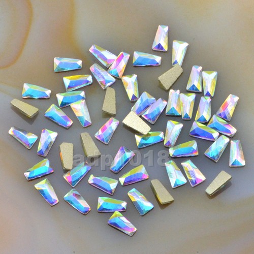 Top Czech AB Crystal Flatback Rhinestone Nail Art Decoration Multi Shape - Picture 14 of 32