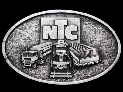 KJ09102 VINTAGE 1978 **NTC** TRANSPORTATION (TRUCK, TRAIN, & CONTAINER) BUCKLE