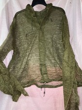Vintage Military Jacket Open Mesh Insect Repellent Large Green Lancer Clothing