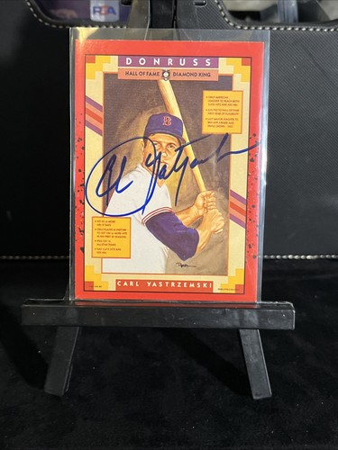 Carl Yastrzemski Autograph / Signed 1989 Donruss # 588 card Boston Red Sox - Picture 6 of 8