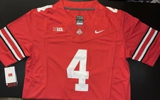 Jeremiah Smith Red Ohio State OSU Jersey Buckeyes Stitched 4 FUSE Stitched