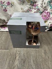 Morrisons Home 4 Rose Gold Gin Balloons Glasses - New