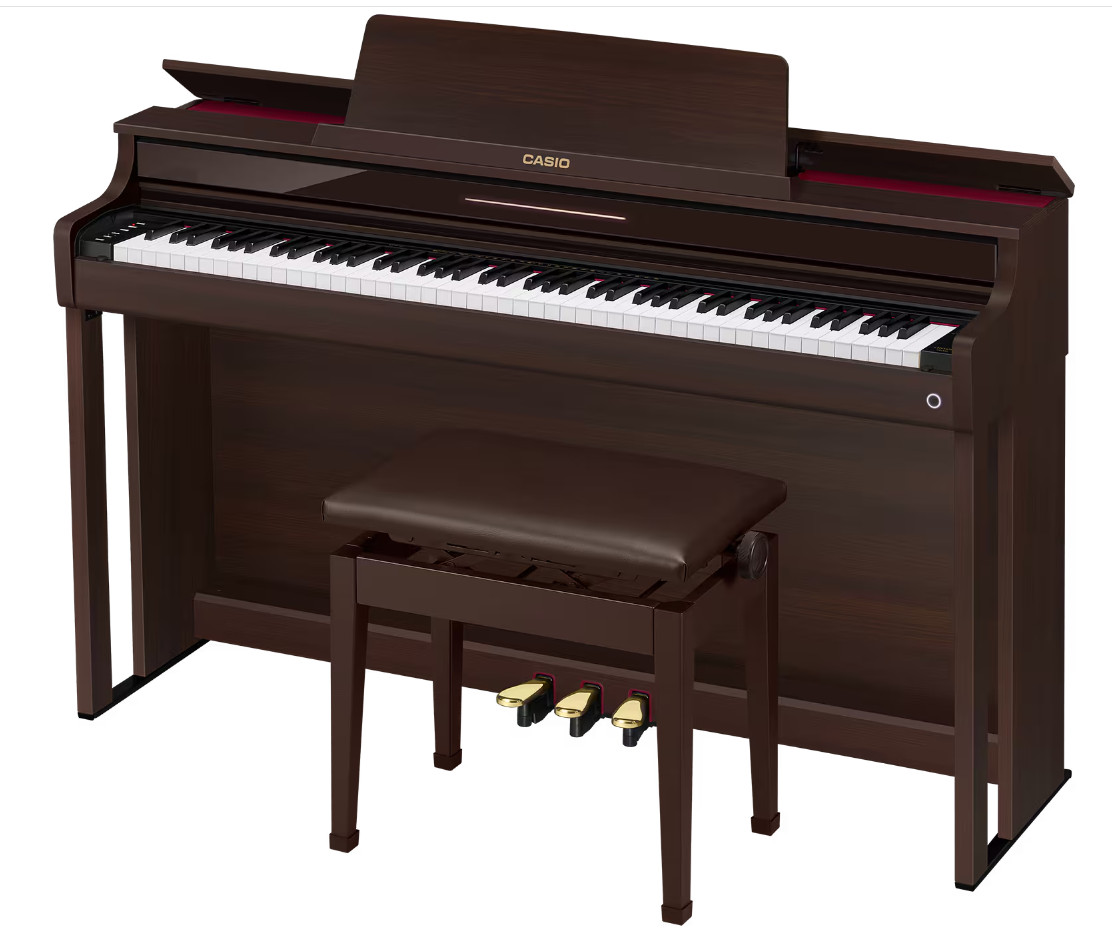 Casio AP-550BNC3 Celviano Полноразмерное цифровое домашнее пианино с 88 клавишами и подставкой - Коричневый 493990₽