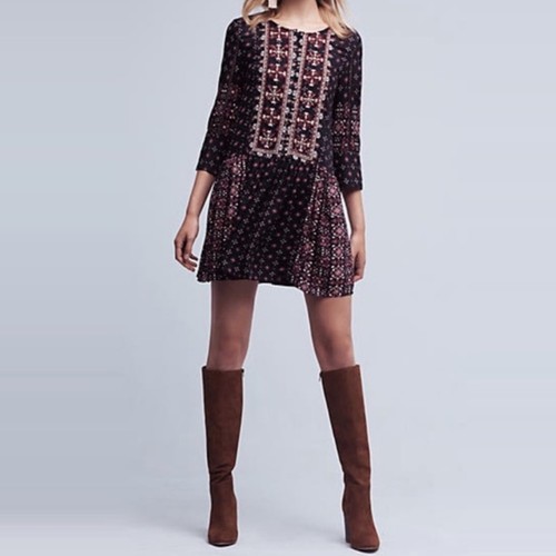 Anthropologie Vanessa Virginia Kaleidoscope Shirtdress Size XS - Picture 1 of 9