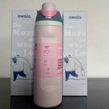 Owala FreeSip Insulated Stainless Steel Water Bottle with Straw 24OZ Pink