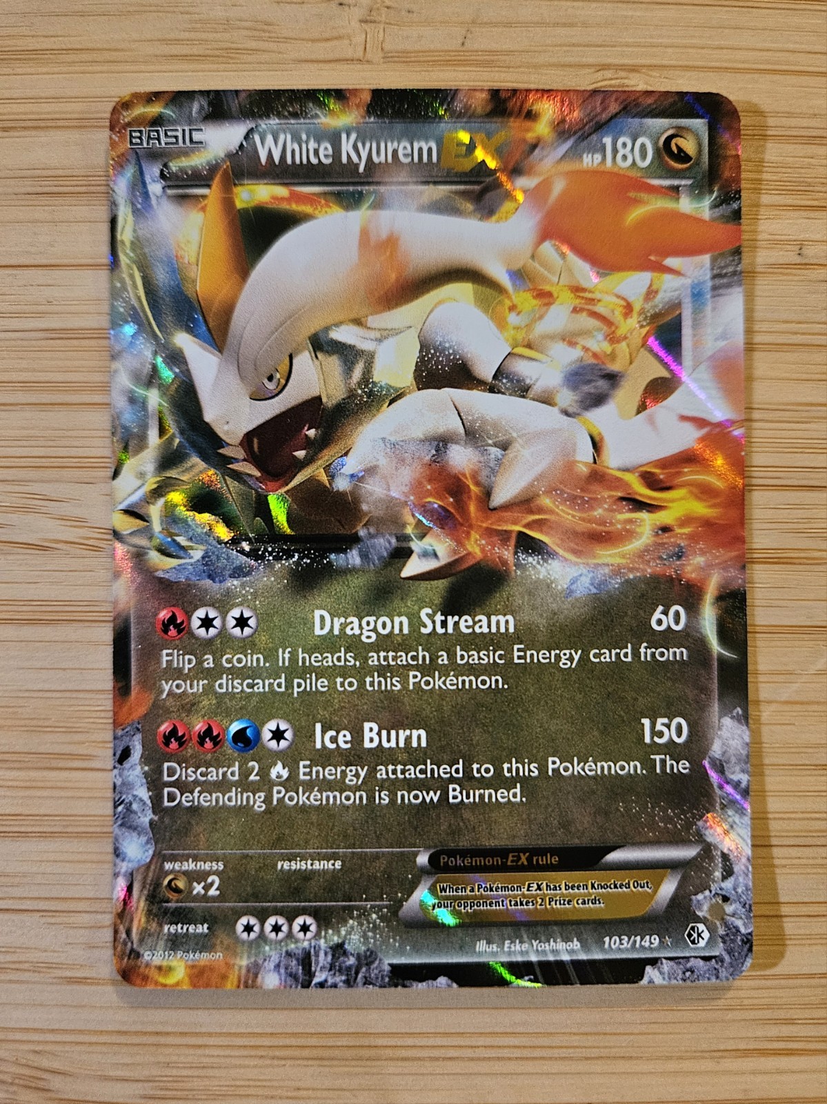 White Kyurem EX 103/149 Boundaries Crossed NM Ultra Rare Pokemon Card