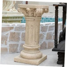  Jorine 26.25"H Plant Stand, Lightweight Concrete Plant Stand, Pedestal Column