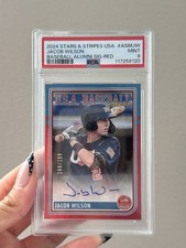 2024 Panini Stars and Stripes - USA Baseball Alumni Signatures Jacob Wilson...