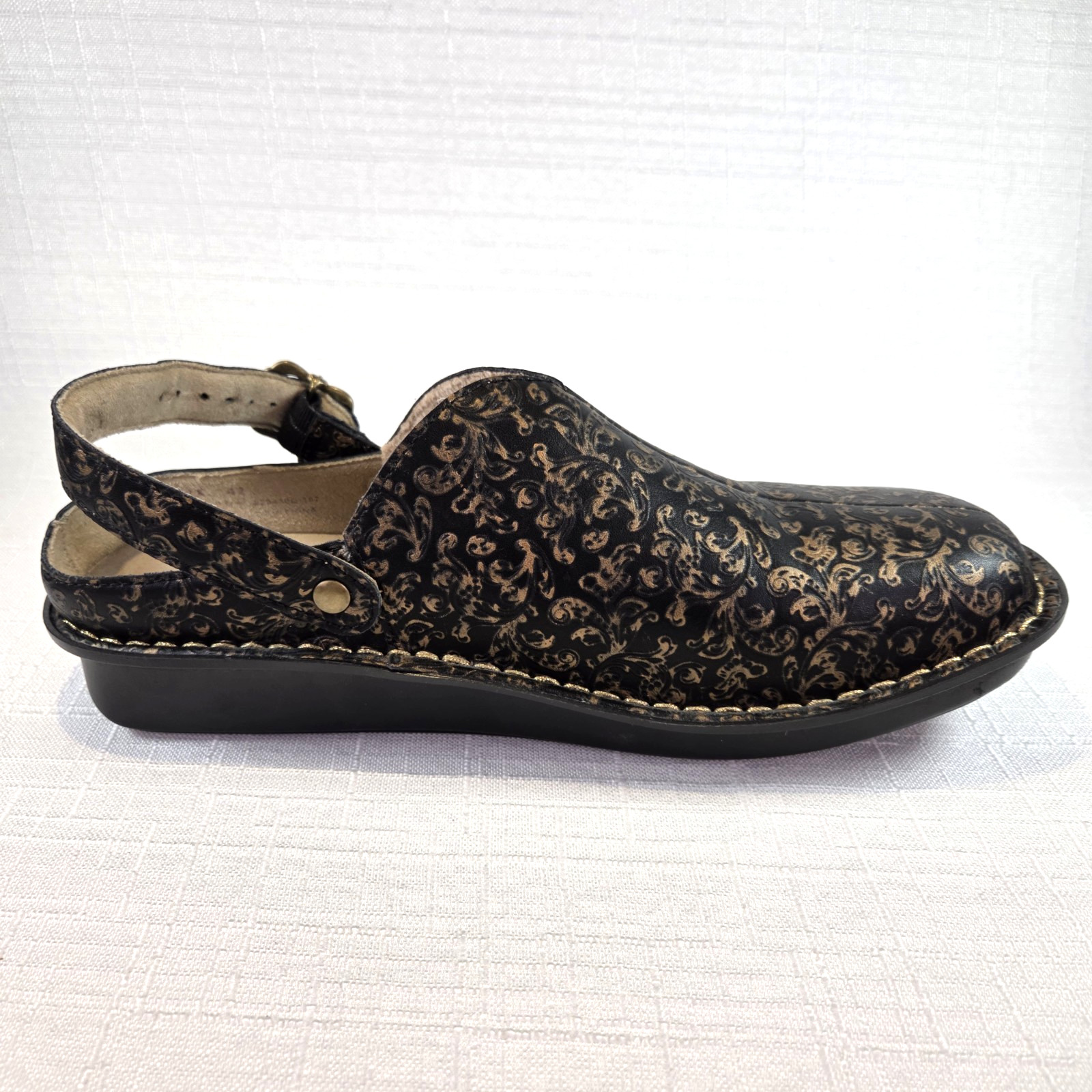 Alegria Leather Adjustable Backstrap Clogs Women'… - image 8