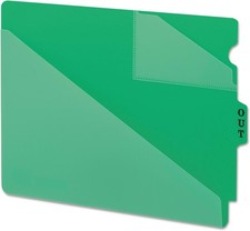 Smead End Tab Poly Out Guide, Two-Pocket Style, Center Position Tab, Extra Wide