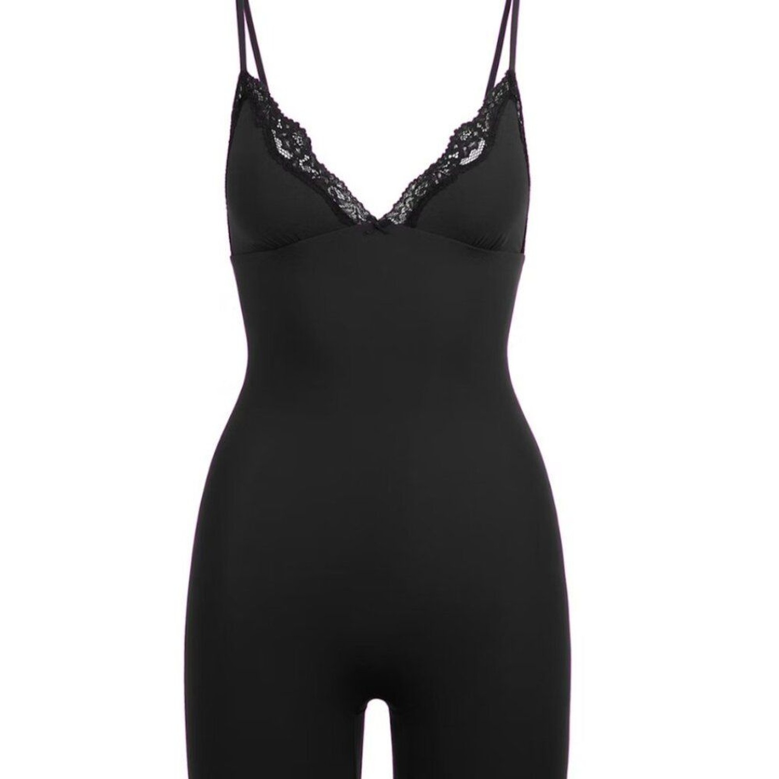 NWT Skims Fits Everybody Lace Triangle One-Piece Women's Size M Onyx image 2
