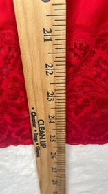 Vtg  Vanity Fair Red Lace Camisole Tank Slip Skirt Set Lingerie Sz Small/34-40