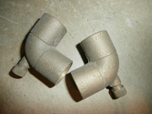 2 - Nibco Brass 3/4" Copper Sweat 90 Elbows with waste drain