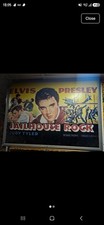 Original 1957 ELVIS PRESLEY Jailhouse Rock Movie Poster 22x28 Half Sheet Vintage